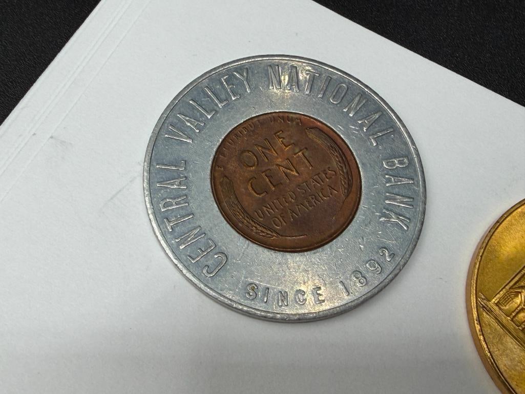 ASSORTED COLLECTIBLE TOKENS INCLUDING 1933 FORD V8 PROGRESS TOKEN AND 1939 GOLDEN GATE EXPO TOKENS - 11