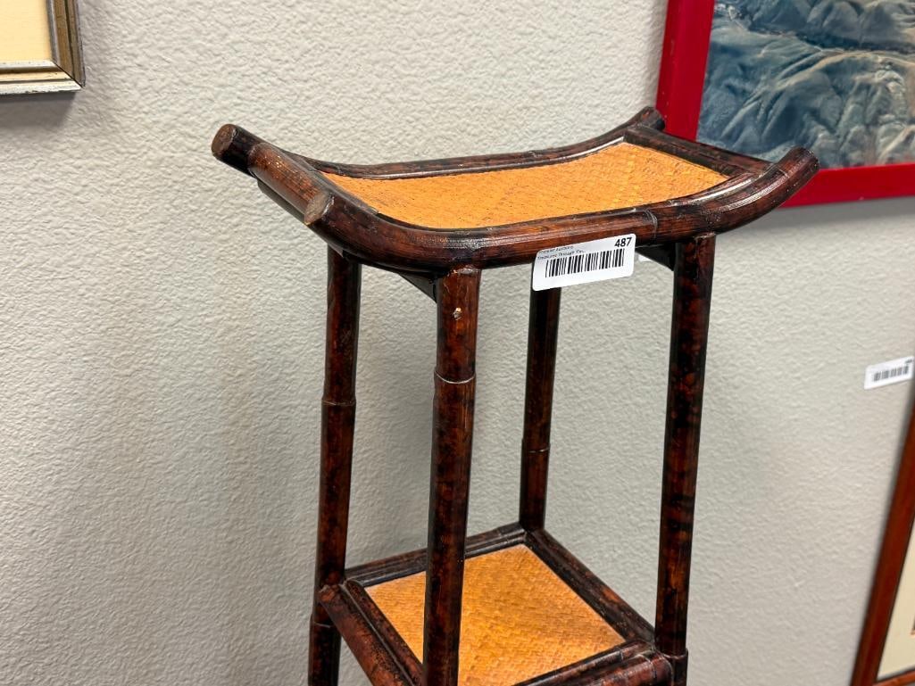 FIVE-TIER EAST ASIA BAMBOO ETAGERE / TEMPLE STYLED SHELF - 2