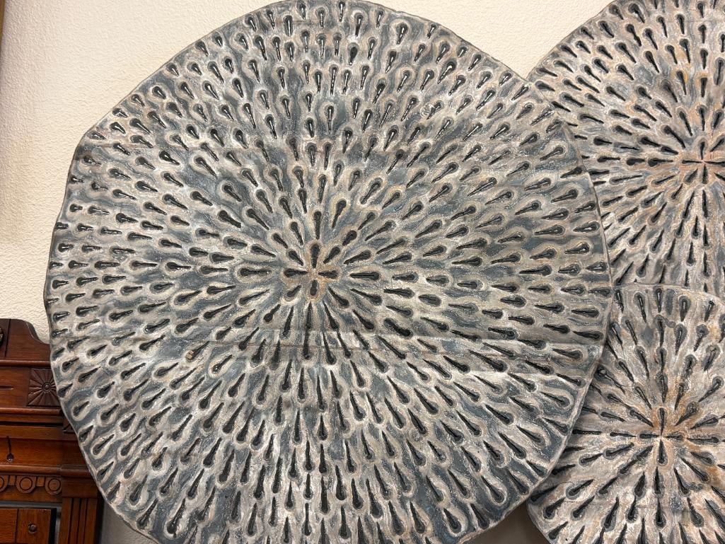 LARGE METAL PIERCED WALL ART SCULPTURE - 2