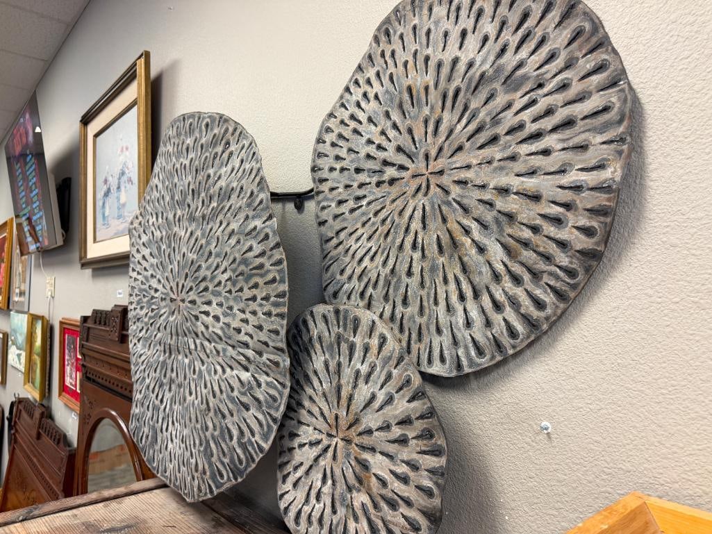 LARGE METAL PIERCED WALL ART SCULPTURE - 5