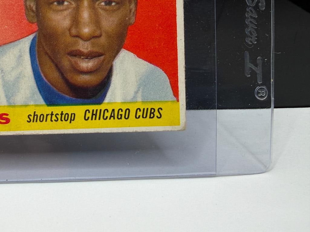 1955 TOPPS #28 ERNIE BANKS BASEBALL CARD - 6