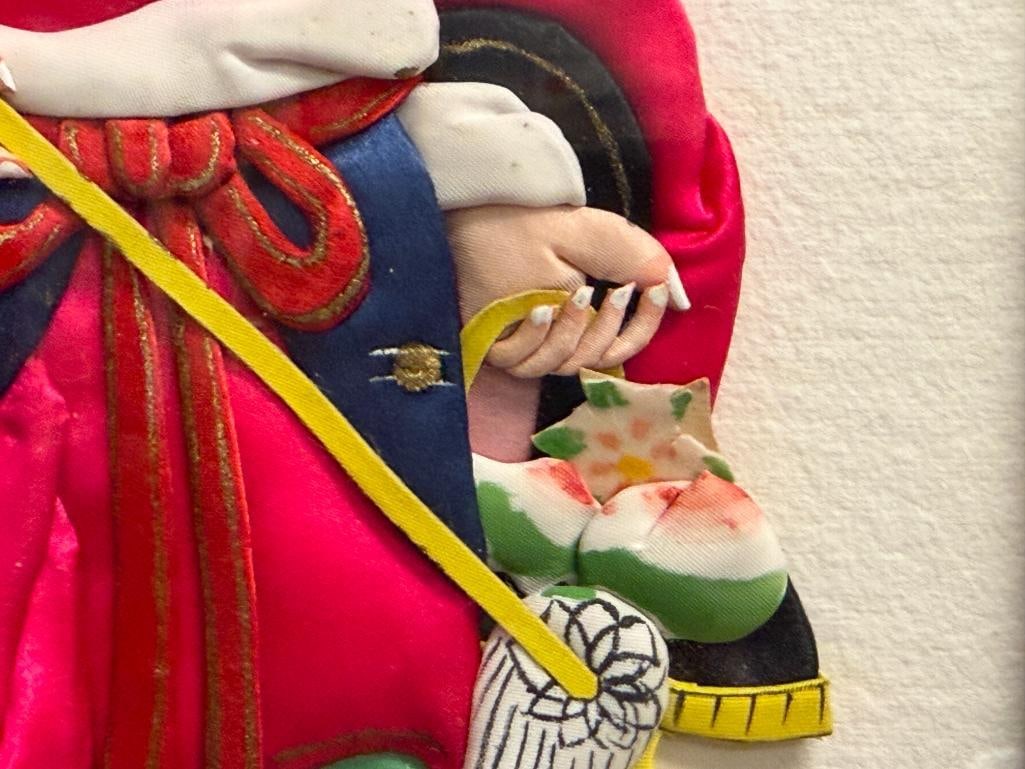 VINTAGE 3D SILK CHINESE FOLK ART DOLL FIGURAL ART - 6