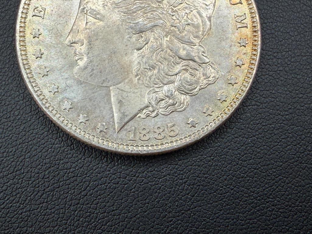 1885 U.S. MORGAN SILVER DOLLAR AU - 3