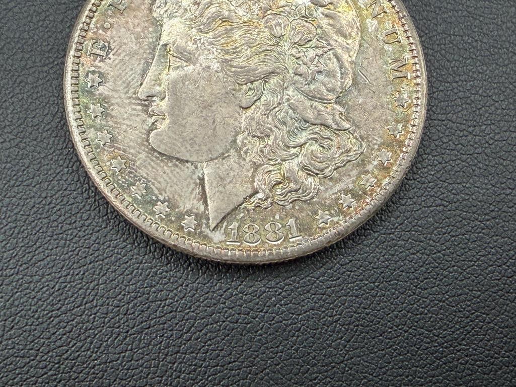 1881-S U.S. MORGAN SILVER DOLLAR AU - 3