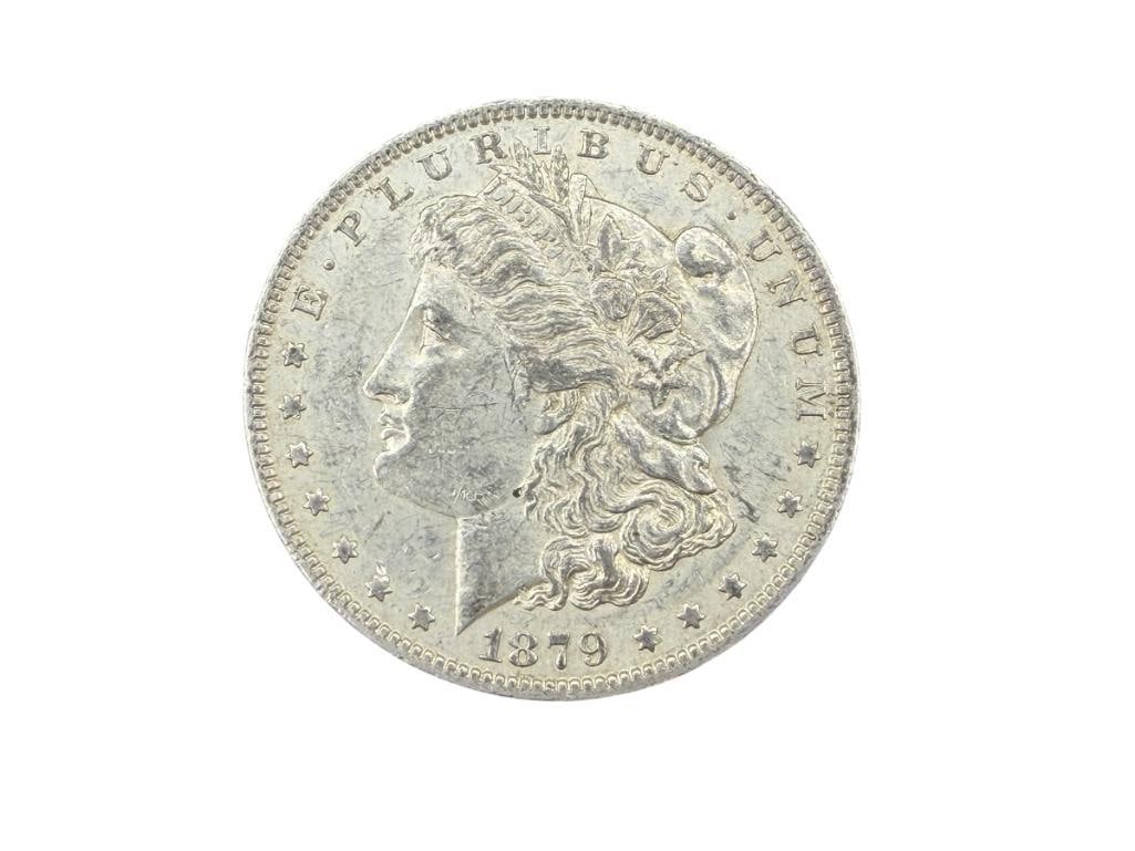 1879 U.S. MORGAN SILVER DOLLAR: 90% SILVER