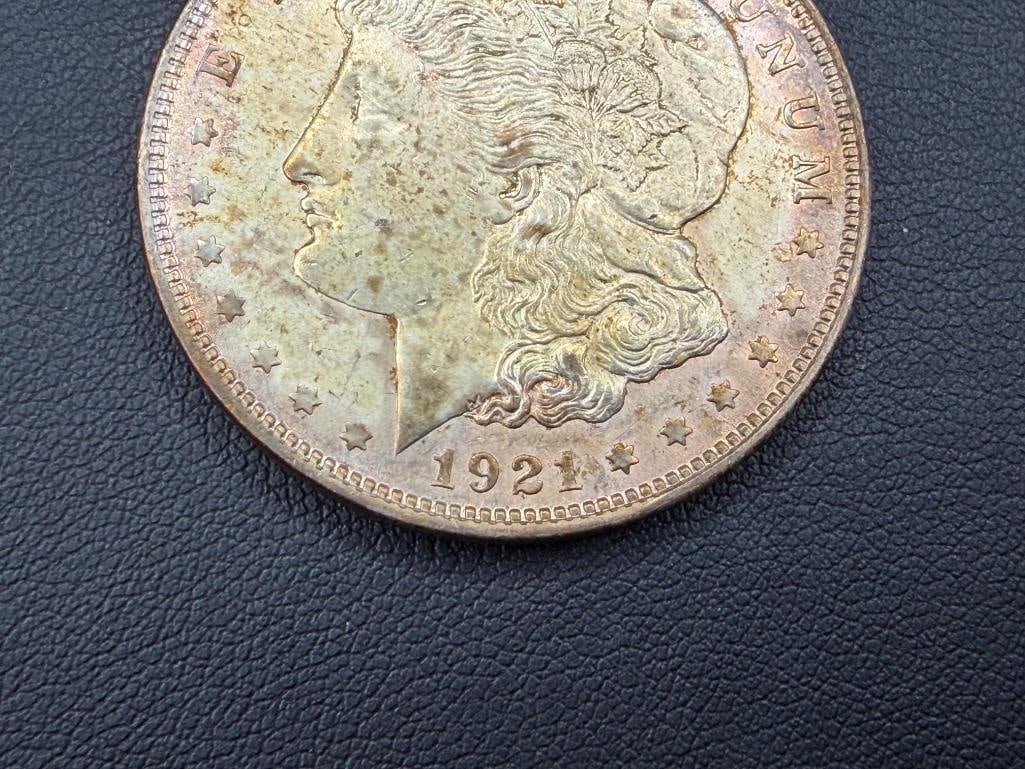 1921 U.S. MORGAN SILVER DOLLAR AU - 3
