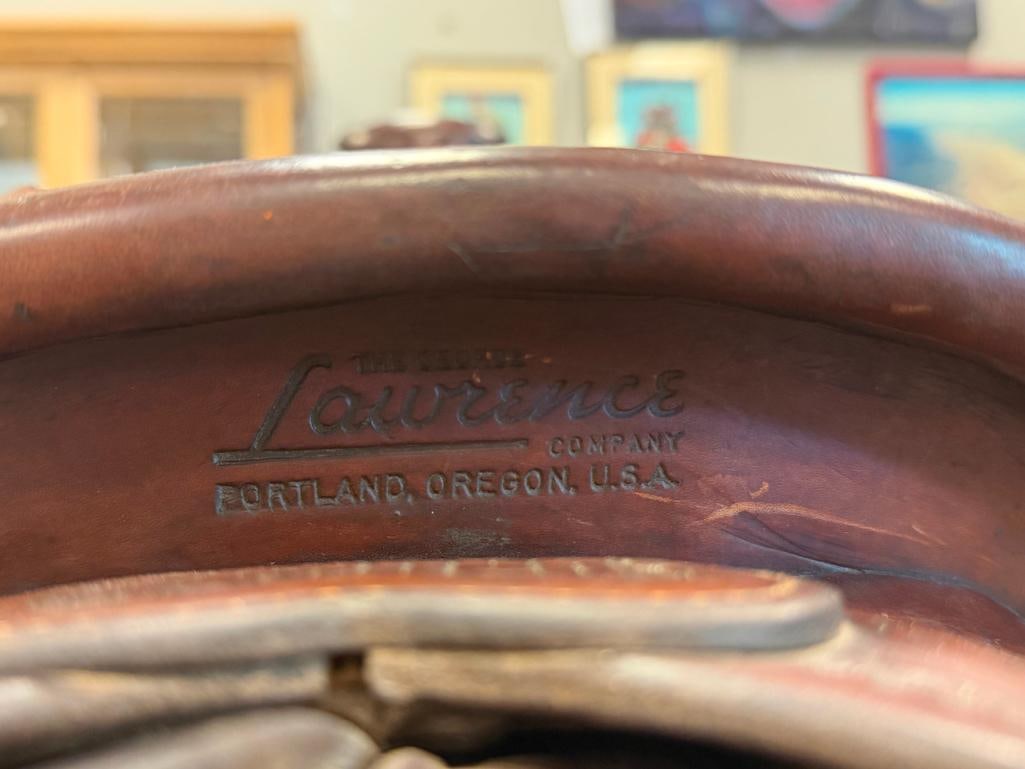 THE GEORGE LAWRENCE COMPANY LEATHER HORSE RIDING LEATHER SADDLE - 11