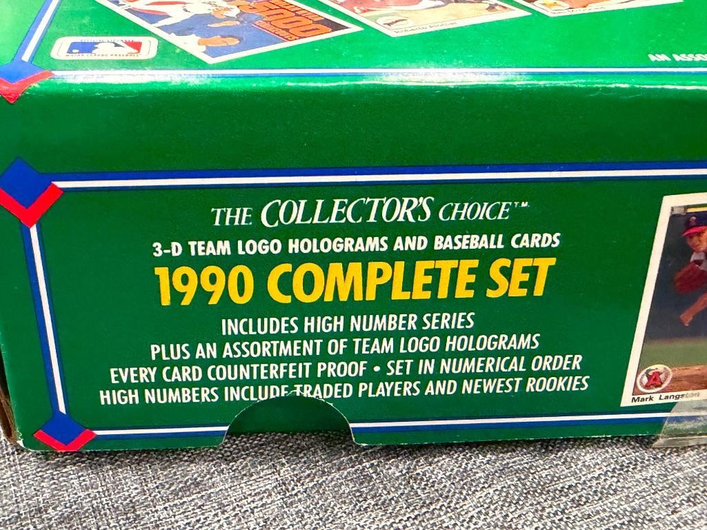 1990 UPPER DECK THE COLLECTOR'S CHOICE COMPLETE BASEBALL CARD SET #1-800 PLUS TEAM HOLOGRAMS - 9