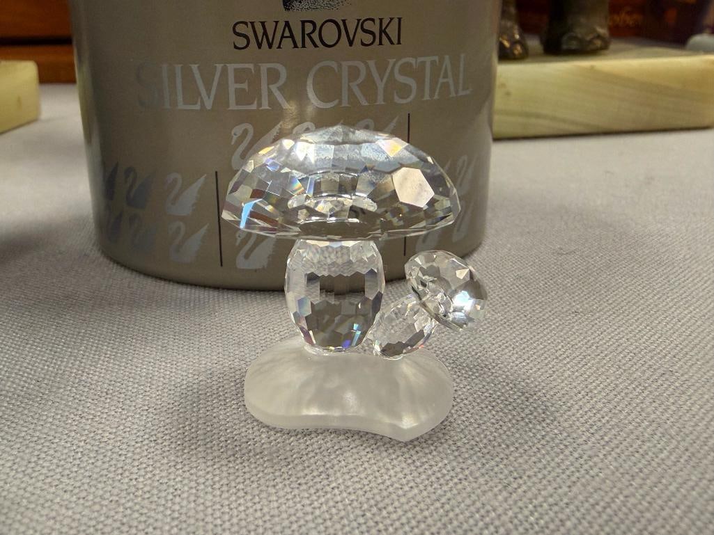 SWAROVSKI CRYSTAL FACETED FIGURINES BABY SEA LION AND MUSHROOMS 7661NR004 / 7472NR030 - 11