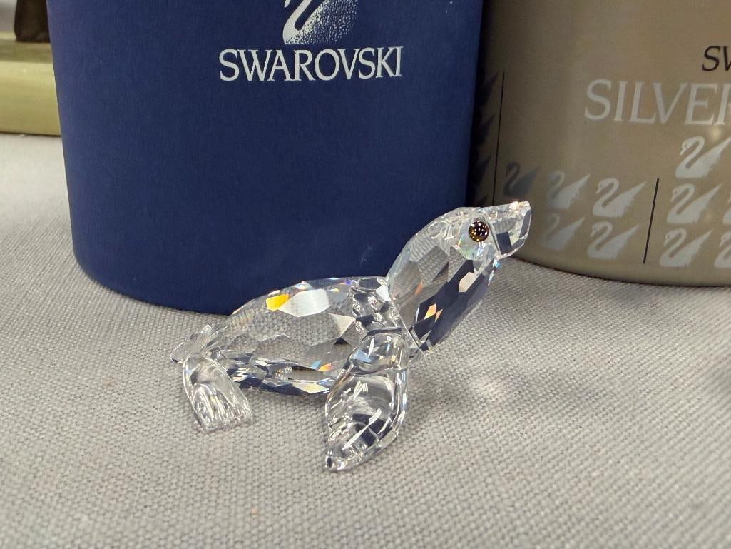 SWAROVSKI CRYSTAL FACETED FIGURINES BABY SEA LION AND MUSHROOMS 7661NR004 / 7472NR030 - 3