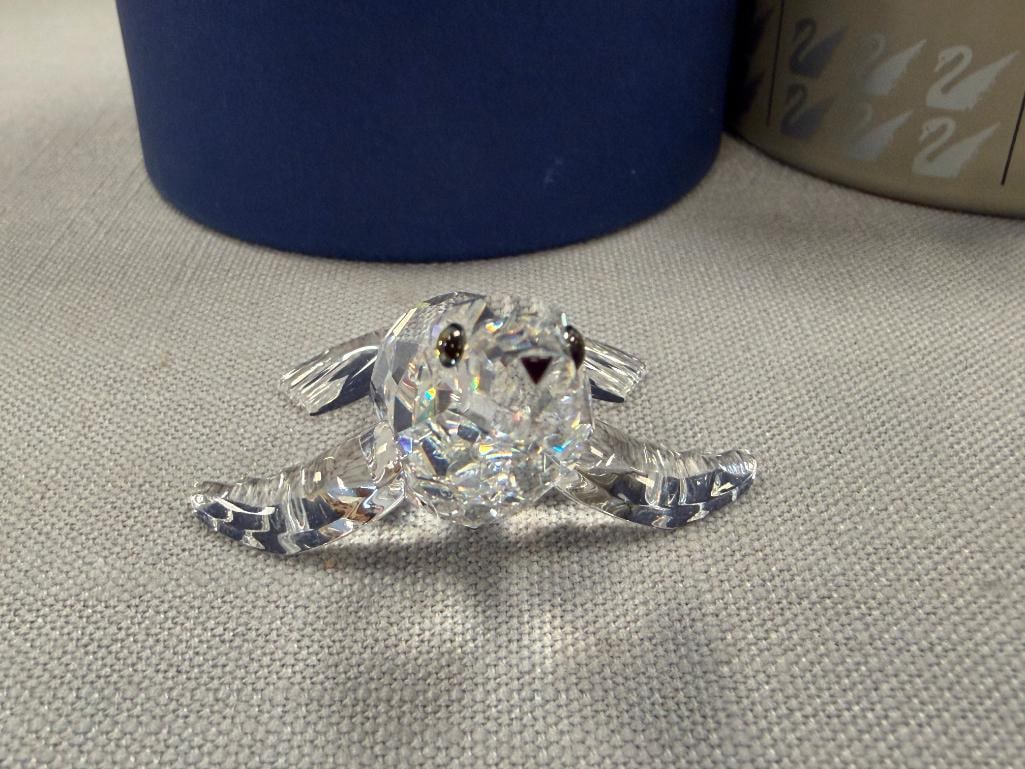 SWAROVSKI CRYSTAL FACETED FIGURINES BABY SEA LION AND MUSHROOMS 7661NR004 / 7472NR030 - 4