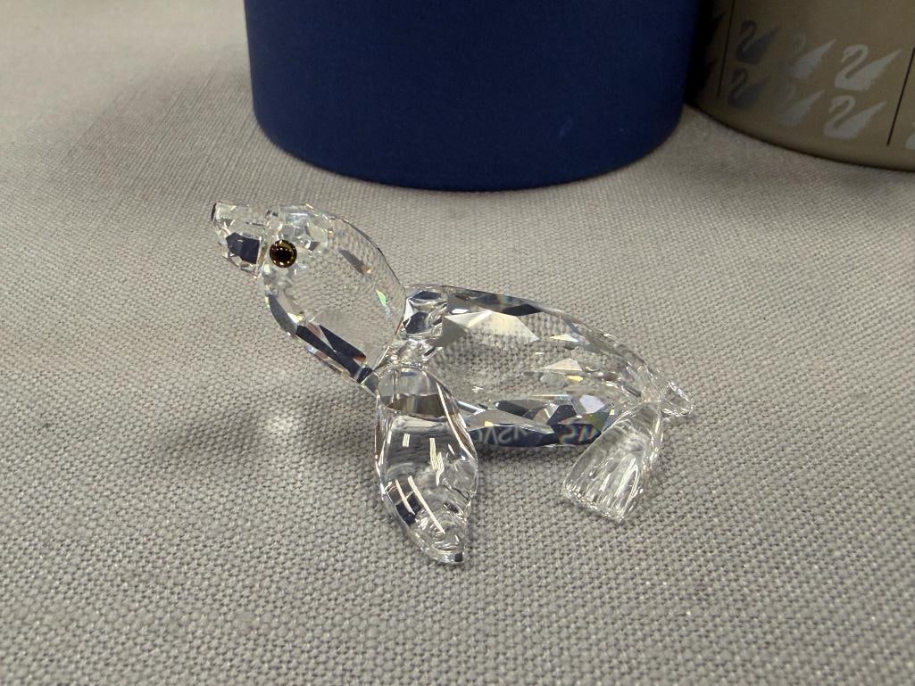SWAROVSKI CRYSTAL FACETED FIGURINES BABY SEA LION AND MUSHROOMS 7661NR004 / 7472NR030 - 5