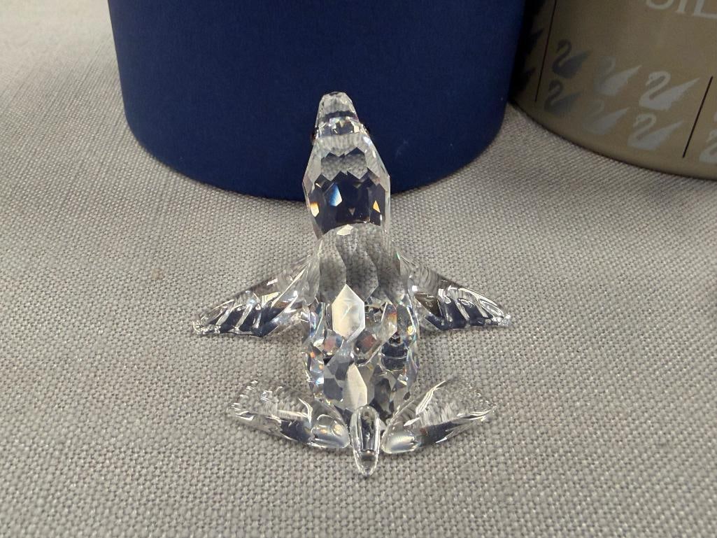 SWAROVSKI CRYSTAL FACETED FIGURINES BABY SEA LION AND MUSHROOMS 7661NR004 / 7472NR030 - 6