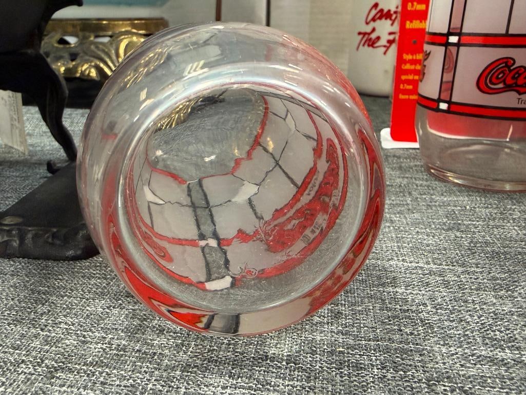 COCA-COLA COLLECTIBLES DRINKING GLASSES, TRAVEL CUPS WITH STRAWS, PEN, POLAR BEAR FIGURINES - 5