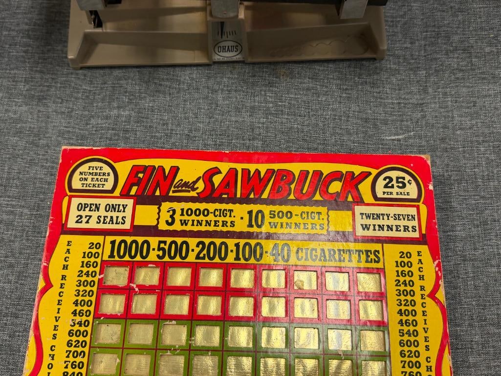 VINTAGE TEXAS CHARLEY AND FIN AND SAWPUCK CIGARETTE PUNCHBOARDS / GAMBLING / TRADE CARDS - 11