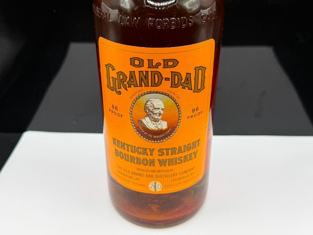 VINTAGE SEALED BOTTLE OLD GRAND-DAD KENTUCKY STRAIGHT BOURBON WHISKEY - 2
