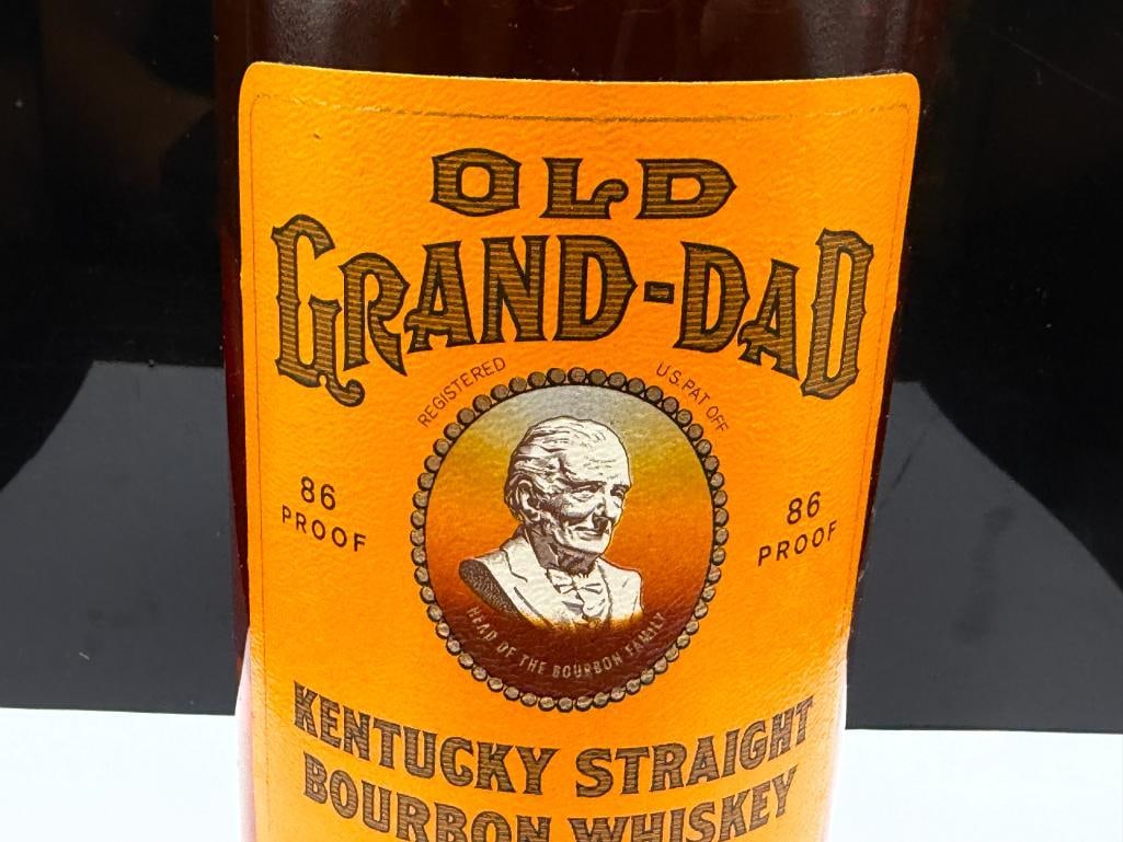 VINTAGE SEALED BOTTLE OLD GRAND-DAD KENTUCKY STRAIGHT BOURBON WHISKEY - 3
