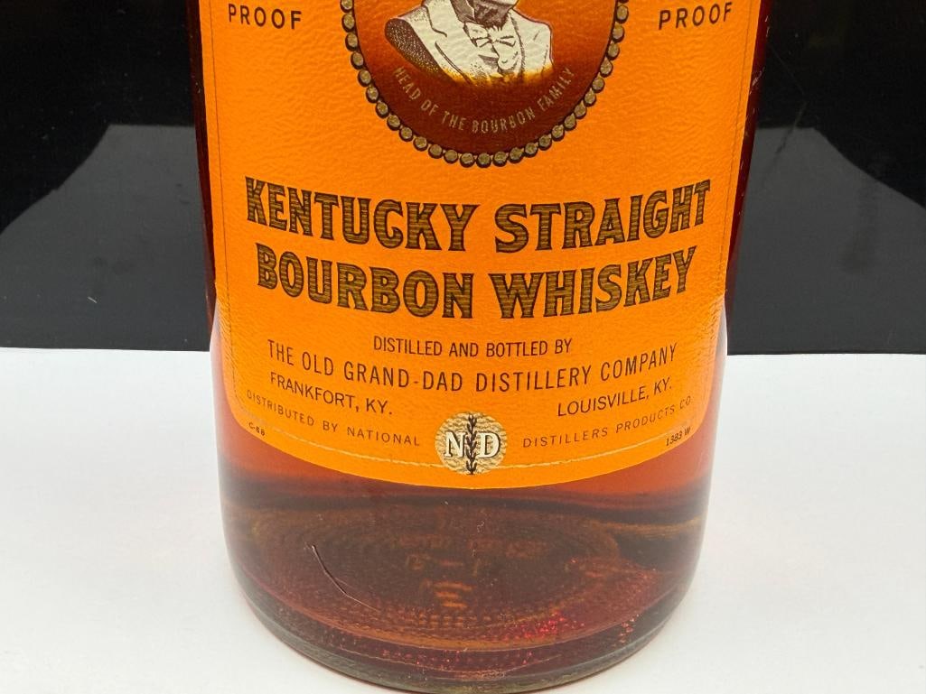VINTAGE SEALED BOTTLE OLD GRAND-DAD KENTUCKY STRAIGHT BOURBON WHISKEY - 4