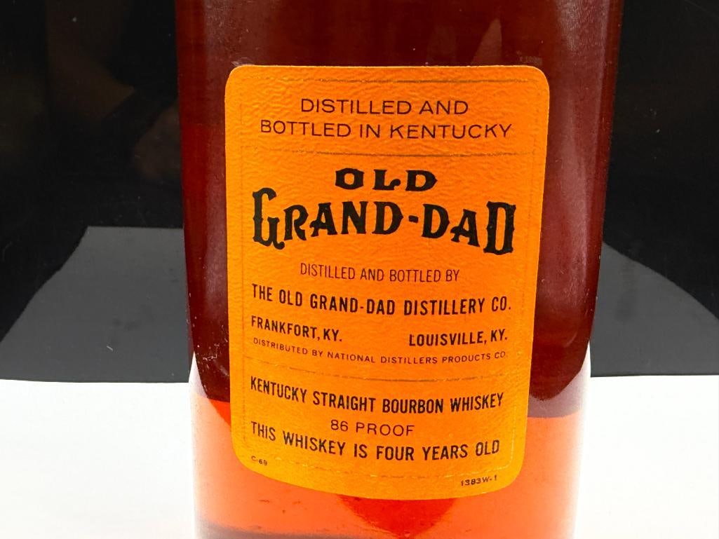 VINTAGE SEALED BOTTLE OLD GRAND-DAD KENTUCKY STRAIGHT BOURBON WHISKEY - 5