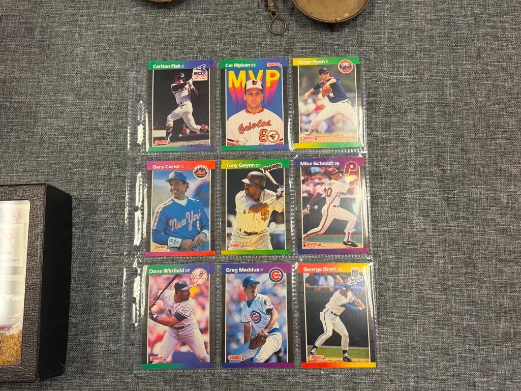 1988 LEAF BASEBALL CARDS HALL OF FAMERS CARLTON FISK, DAVE WINFIELD, NOLAN RYAN, MIKE SCHMIDT - 2