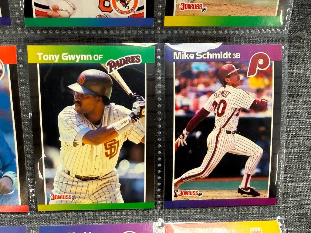 1988 LEAF BASEBALL CARDS HALL OF FAMERS CARLTON FISK, DAVE WINFIELD, NOLAN RYAN, MIKE SCHMIDT - 5
