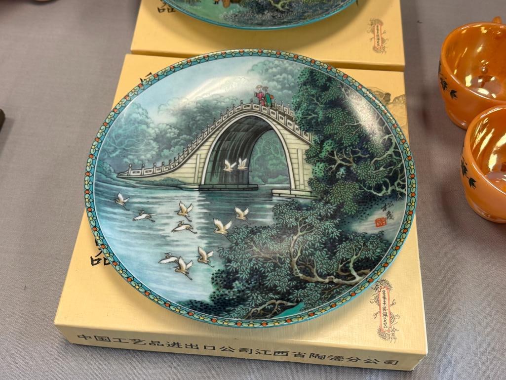 SCENES FROM THE SUMMER PALACE SERIES BY MASTER ARTISAN ZHANG SONG MAO LIMITED EDITION PLATES - 3