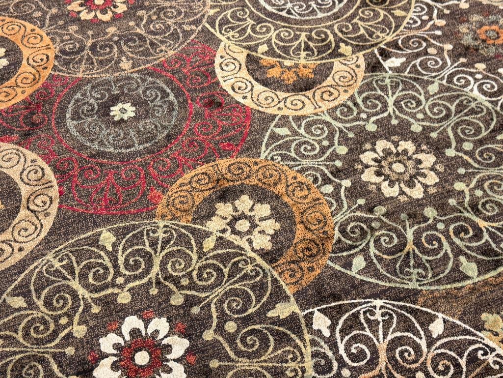SONOMA MAN MADE SILK AREA RUG MADE IN BELGIUM - 4