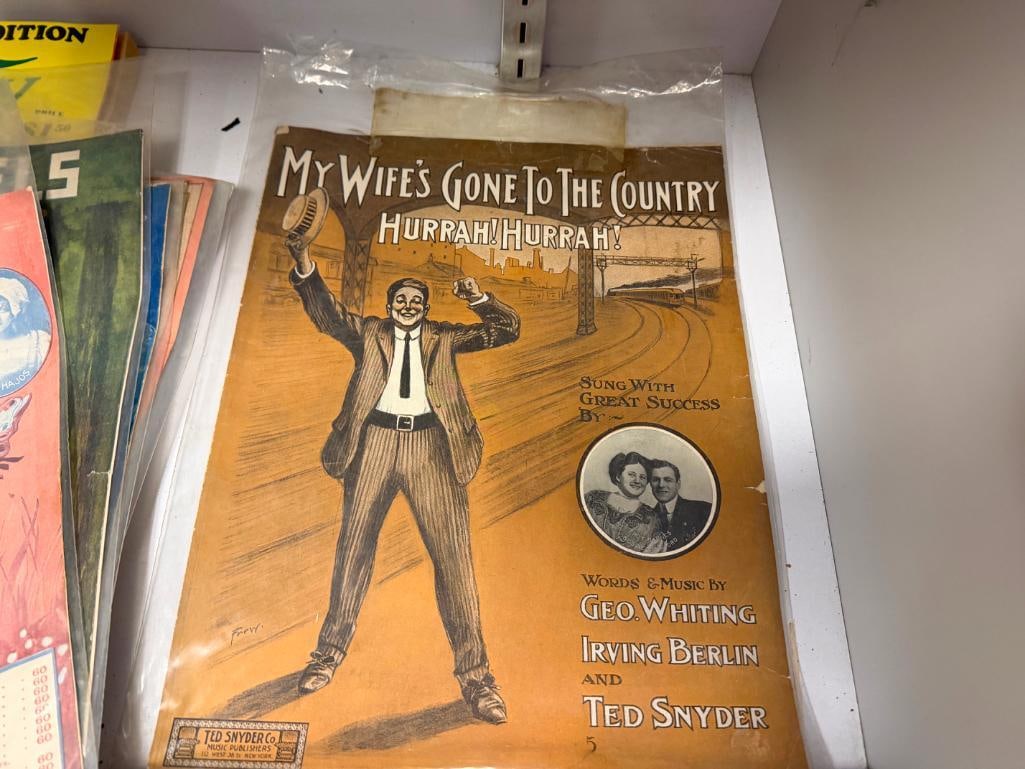 SEVEN PIECES OF ASSORTED SHEET MUSIC FROM THE EARLY 1900'S - 9