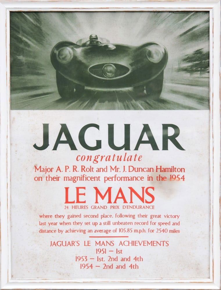 JAGUAR: A rare, genuine large-format Jaguar factory-issued victory poster (1 of 5)