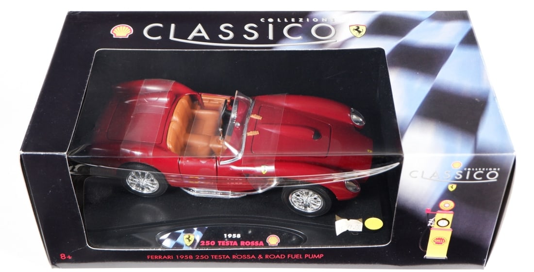 FERRARI: A 1:18 scale Ferrari 1958 Testa Rossa & Road Fuel Map. Shell Collection (1 of 1)