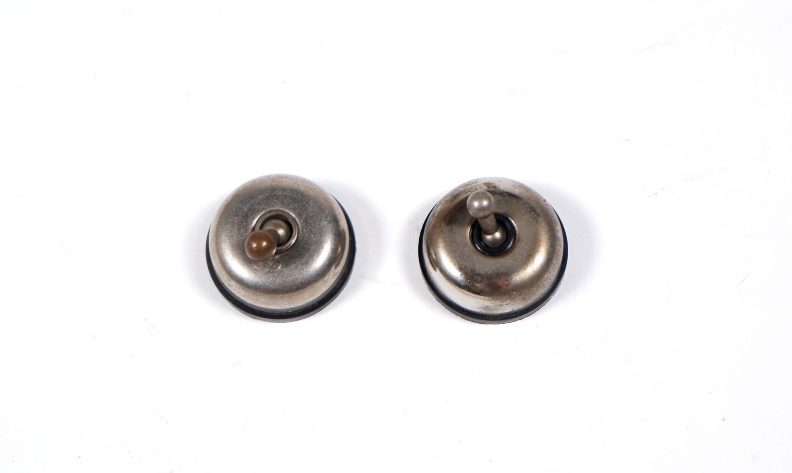 SWITCHES: Two round toggle switches for veteran & vintage cars (1 of 2)