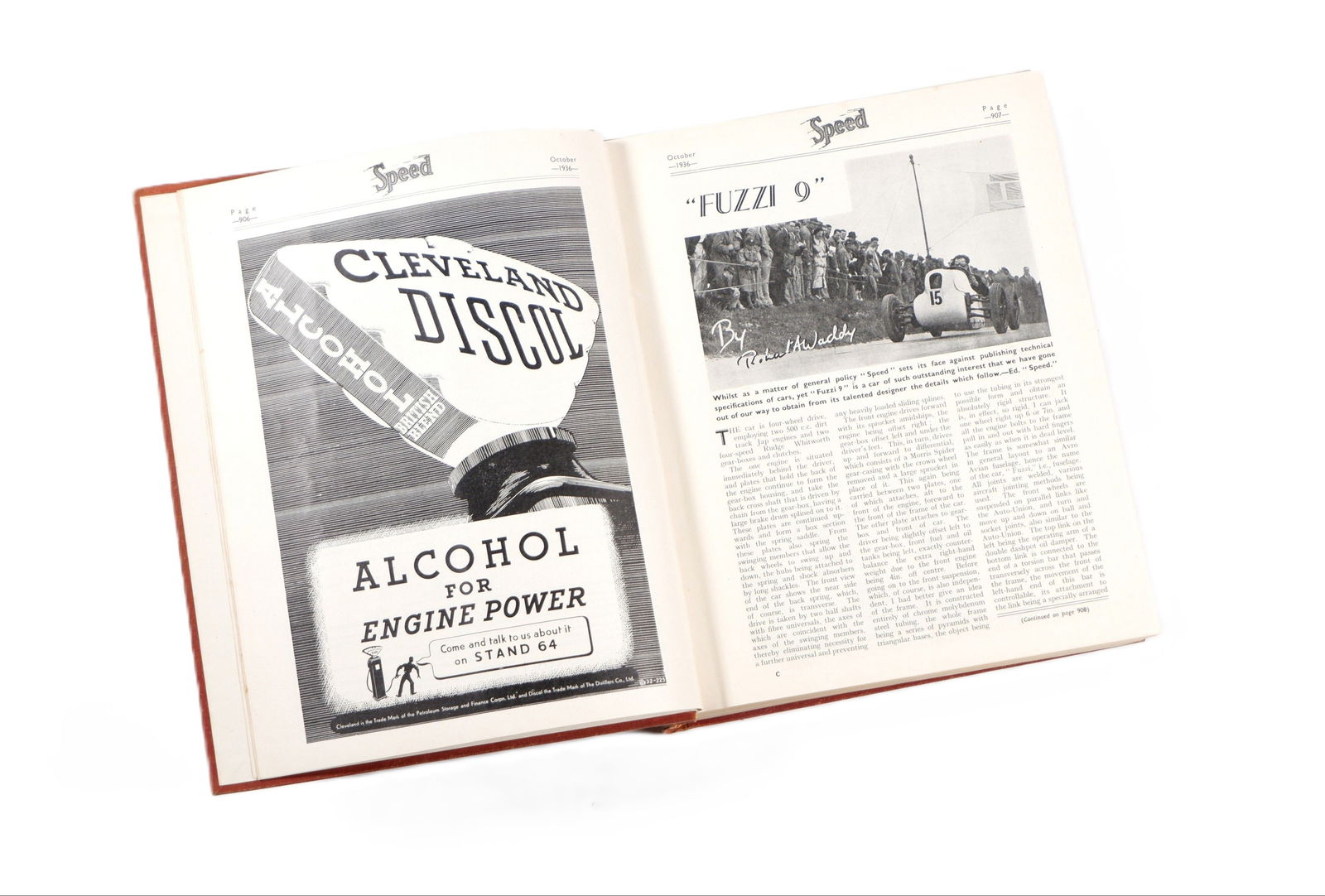 SPEED: A bound copy of the Official Organ of the British Racing Drivers' Club - 'Speed': SPEED: A bound copy of the Official Organ of the British Racing Drivers' Club - 'Speed', issues October 1936 - September 1937, monochrome illustrations and advertisements, no cover wrappings; one page