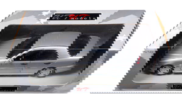 MERCEDES BENZ: A 1:18 scale UT models Mercedes-Benz C36 AMG. Silver: MERCEDES BENZ: A 1:18 scale UT models Mercedes-Benz C36 AMG, silver, black interior, opening features, engine detail, silver wheels; housed in original display box.