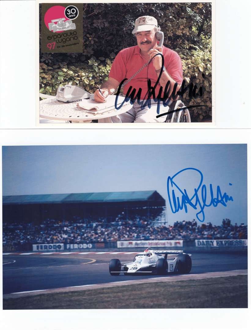 REGAZZONI: Two items associated with Clay Regazzoni. Postcard & FW07 Image. Regazzoni signatures (1 of 1)