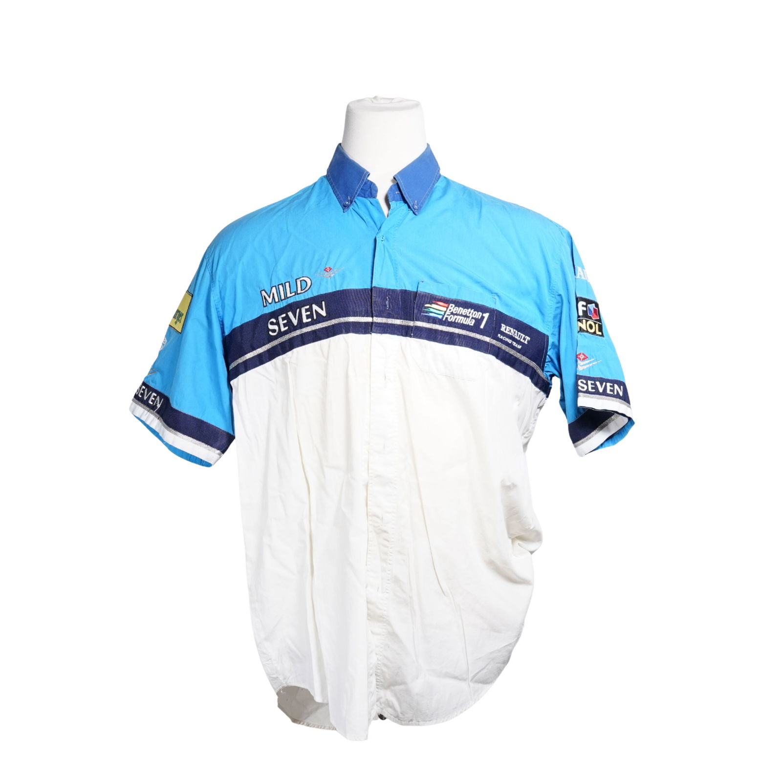 RENAULT: An original RENAULT RACING TEAM, Benetton Formula 1 'MILD SEVEN' short sleeve shirt (1 of 2)