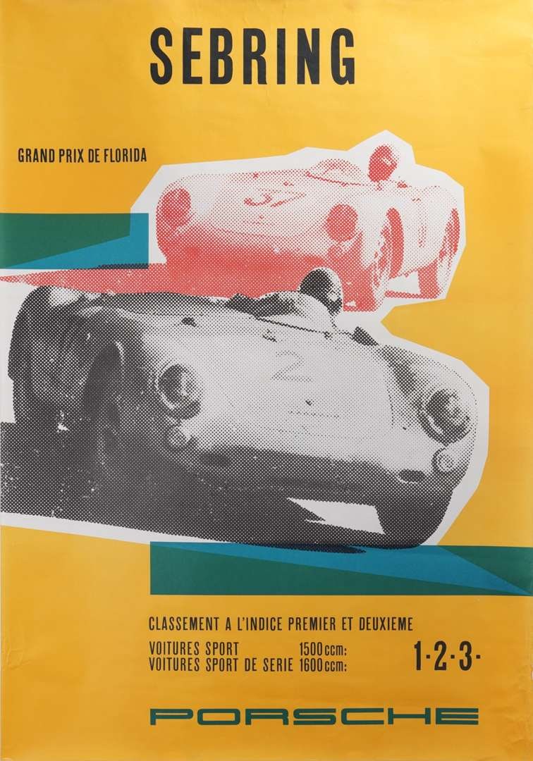 SEBRING: An original 'SEBRING - GRAND PRIX DE FLORIDA' promotional poster (1 of 3)