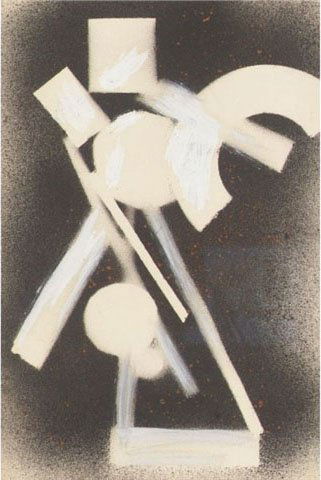 018: DAVID SMITH (AMERICAN, 1906 - 1965): Artist: DAVID SMITH (AMERICAN, 1906 - 1965) Title: Untitled Medium/Date: Spray paint on paper 1959 Size: 17.5 x 12.5 inches 44.4 x 31.7 cm Signed: Provenance: Provenance: From the Artist;