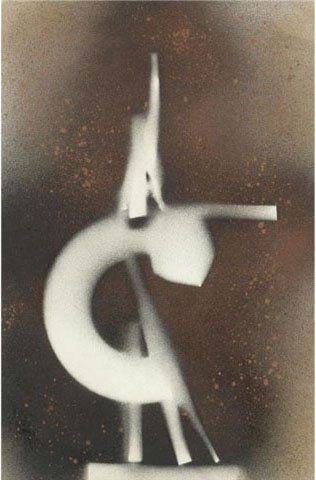 019: DAVID SMITH (AMERICAN, 1906 - 1965): Artist: DAVID SMITH (AMERICAN, 1906 - 1965) Title: Untitled Medium/Date: Spray paint on paper 1959-60 Size: 17.5 x 12.5 inches 44.4 x 31.7 cm Signed: Provenance: Provenance: From the Artis