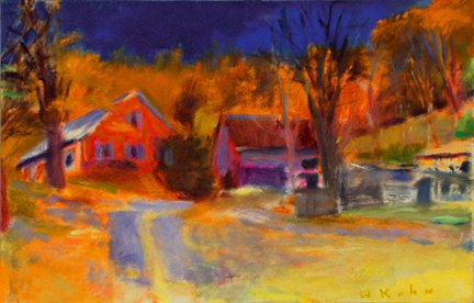 029: WOLF KAHN: Artist: WOLF KAHN Title: The Carpenter Farm in Fall II #135 Medium/Date: Oil on canvas, 1990 Size: 18 x 28 inches Signed: Signed bottom center Provenance: Exhibited: Illustra