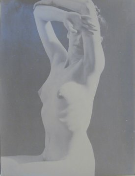 092: MAN RAY (AMERICAN, 1890-1976): Artist: MAN RAY (AMERICAN, 1890-1976) Title: Nude, Nusch Eluard Medium/Date: Silver print, c.1930 Size: 9.8 x 7.25 inches 23.49 x 18.41 cm Signed: Signed:stamped Photograph Man Ray Provenance: <