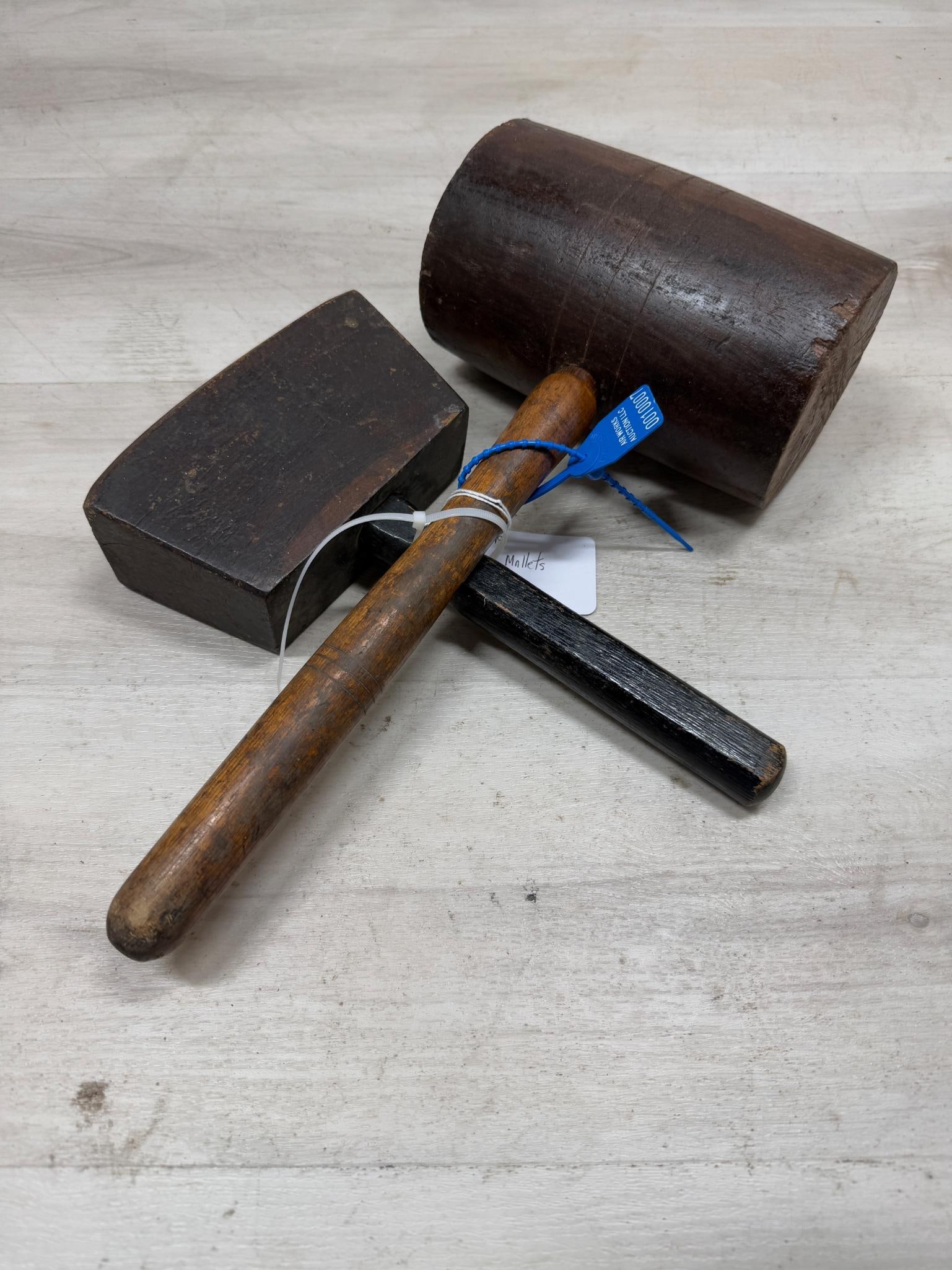 2 MALLETS LIGNUM VITAE & MAHOGANY (?): Load-out Pick up for all online purchases for Antiques & collectibles is Monday, Tuesday, Wednesday, February 17th, 18th, 19th At our warehouse location. We do offer shipping on all items shippabl