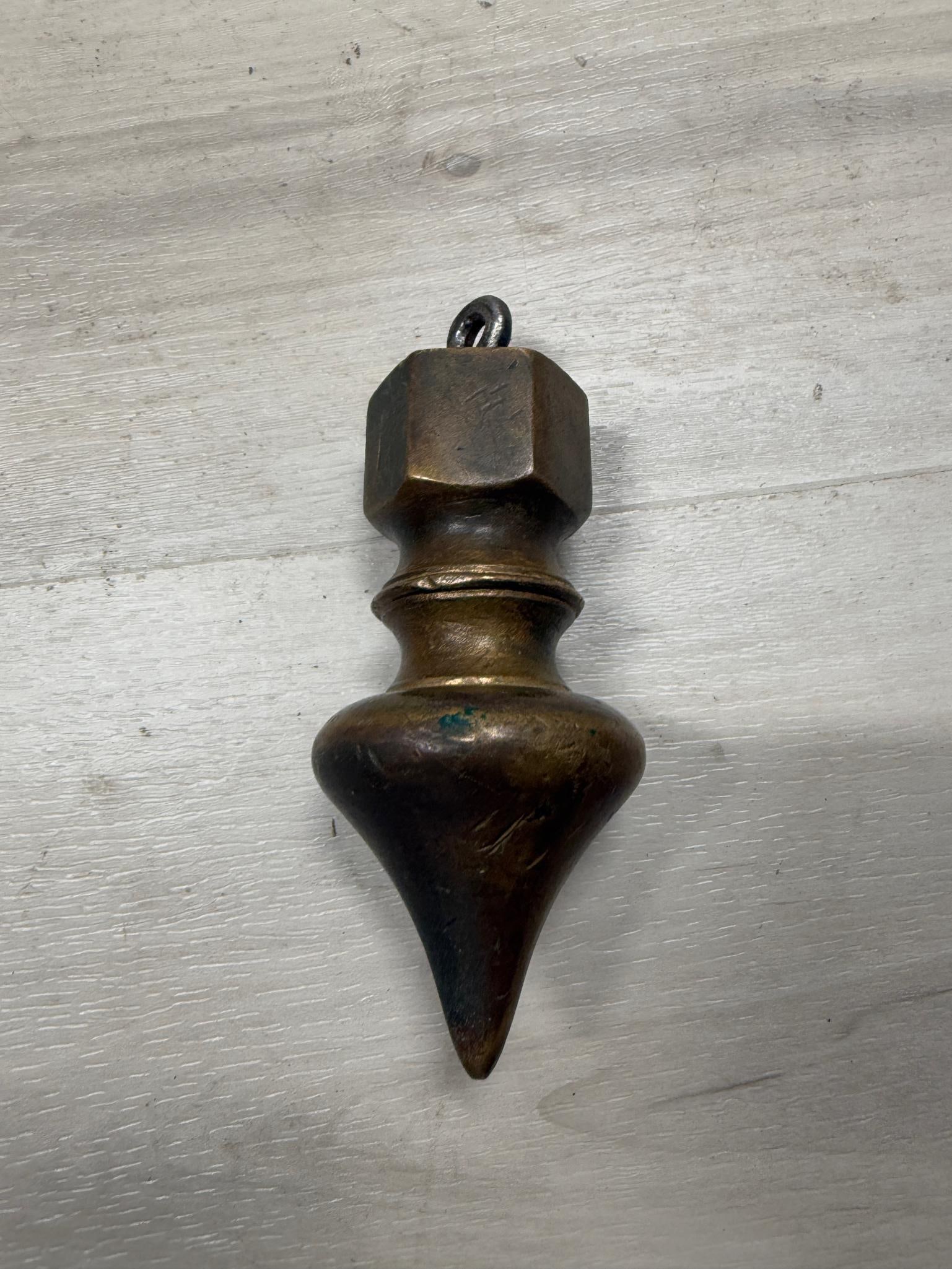 Unusual Brass Surveyors plumb bob (1 of 2)