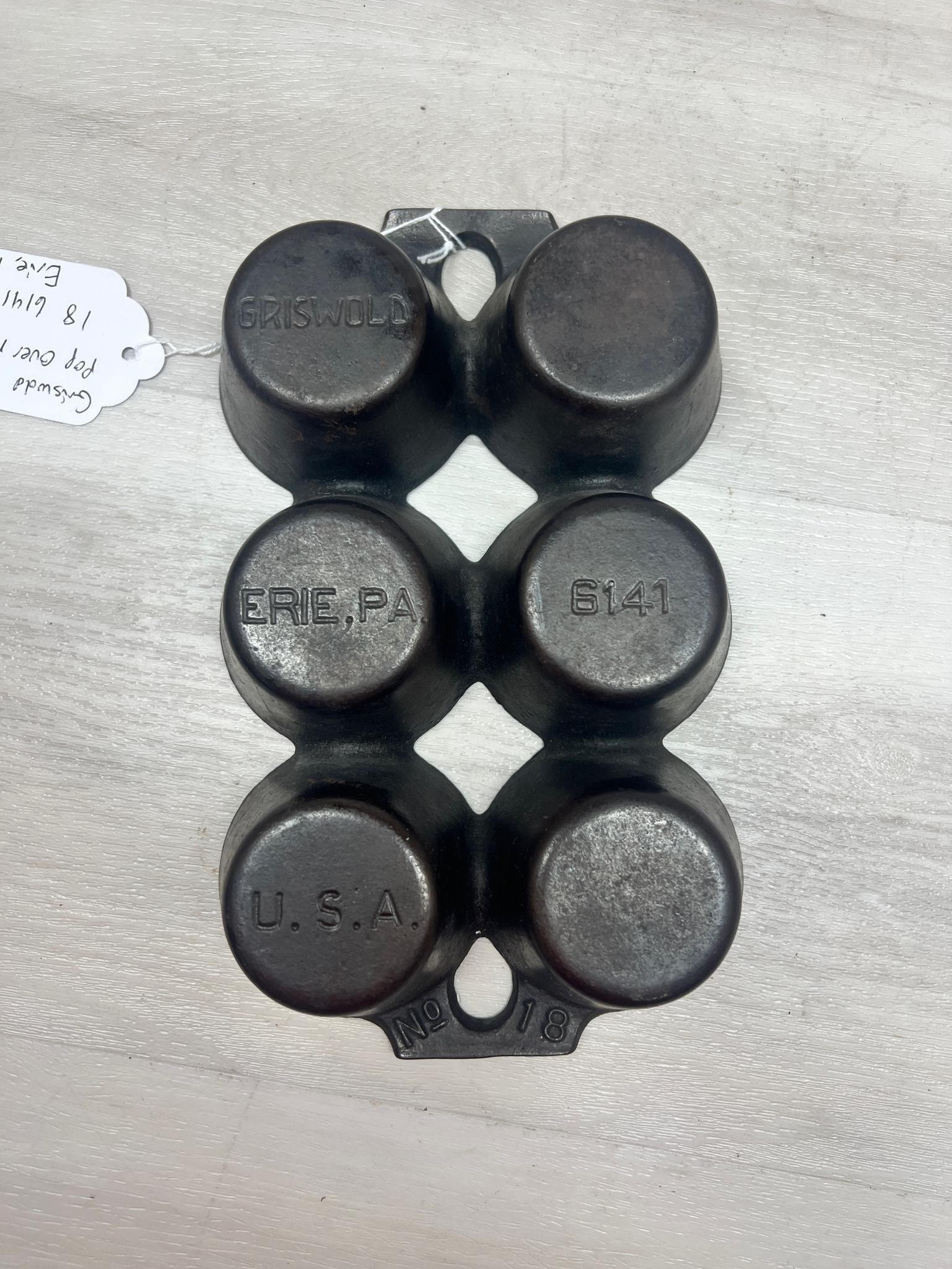 Griswold 18 6141 Cast Iron Pop Over Pan: Load-out Pick up for all online purchases for Antiques & collectibles is Monday, Tuesday, Wednesday, February 17th, 18th, 19th At our warehouse location. We do offer shipping on all items shippabl