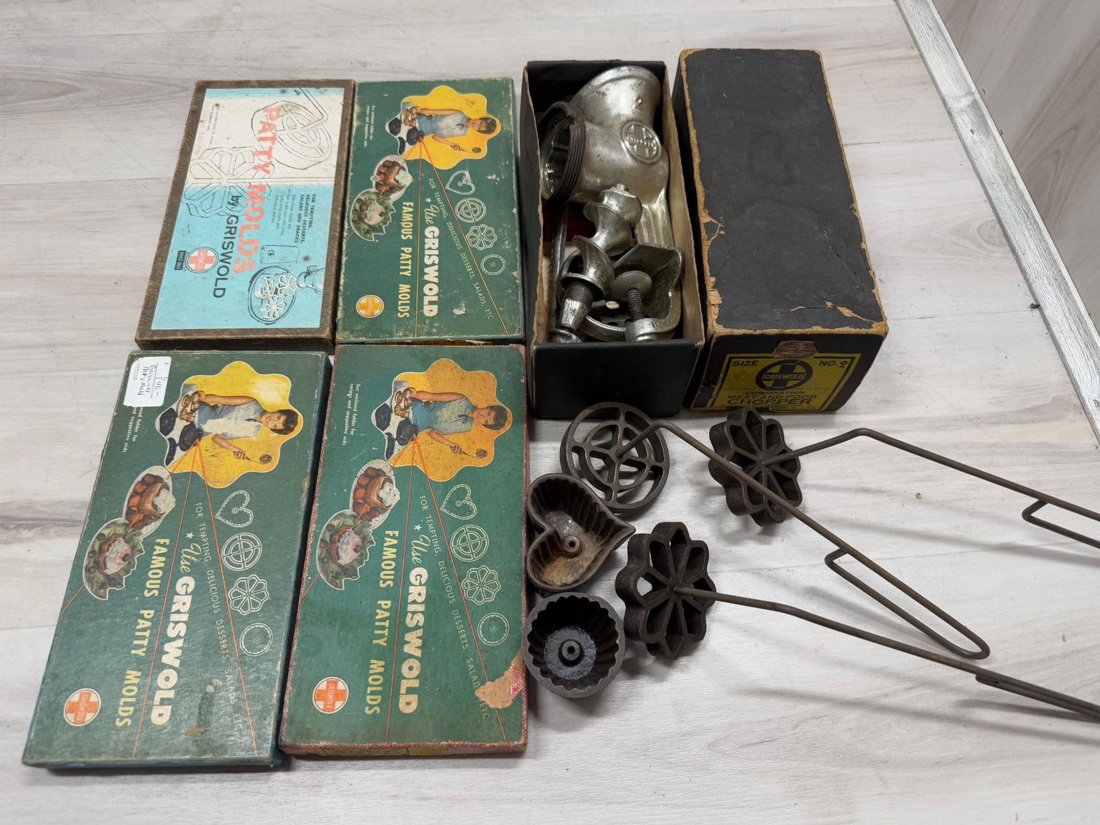 2- Griswold Food Processors and 4 Patty Mold Sets, and more (1 of 5)