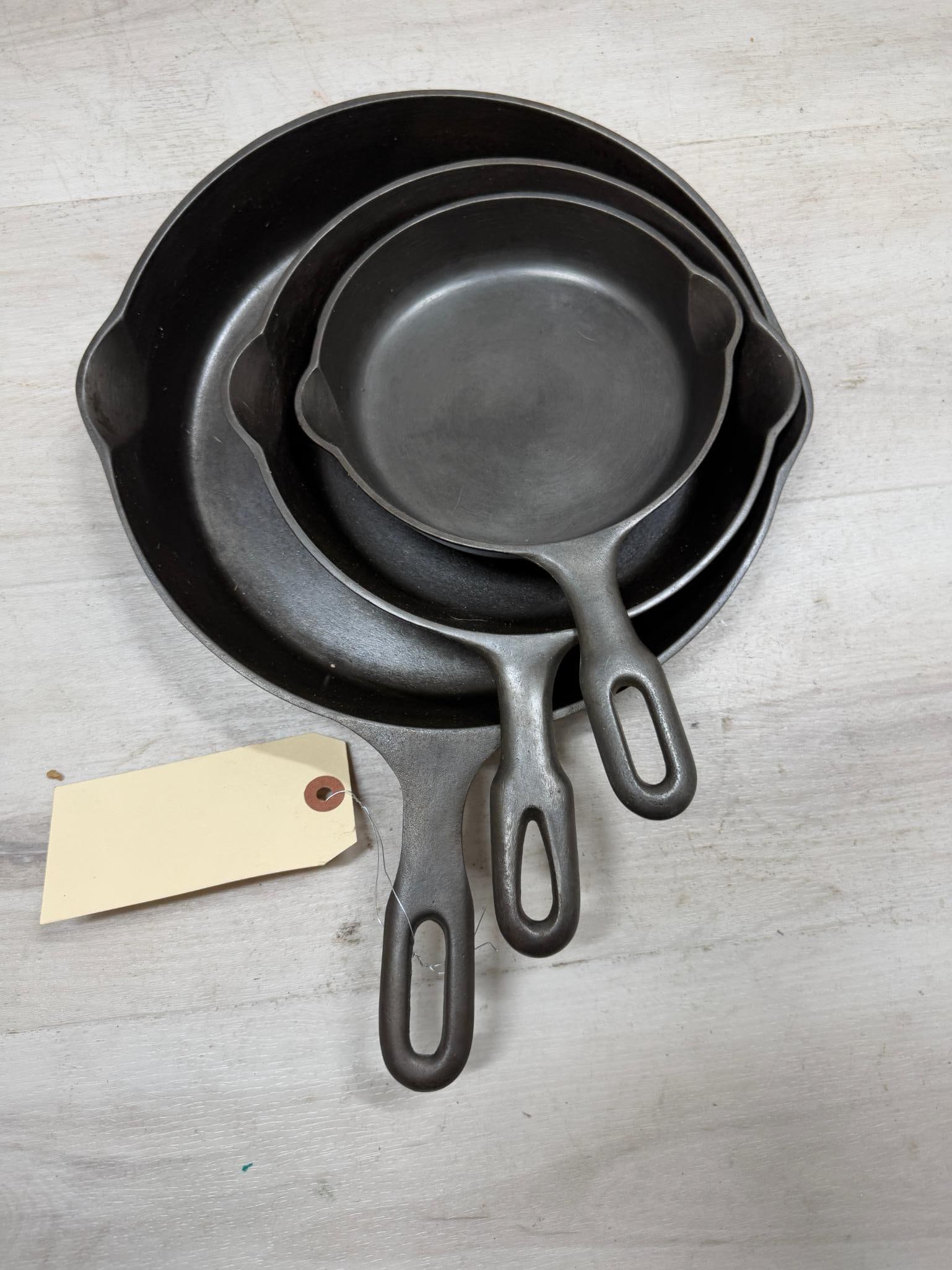 3- Skillets- #3-1031 Iron Mountain skillet, #5-1030 Iron Mountain skillet, #8-1033 Iron Mountain (1 of 7)