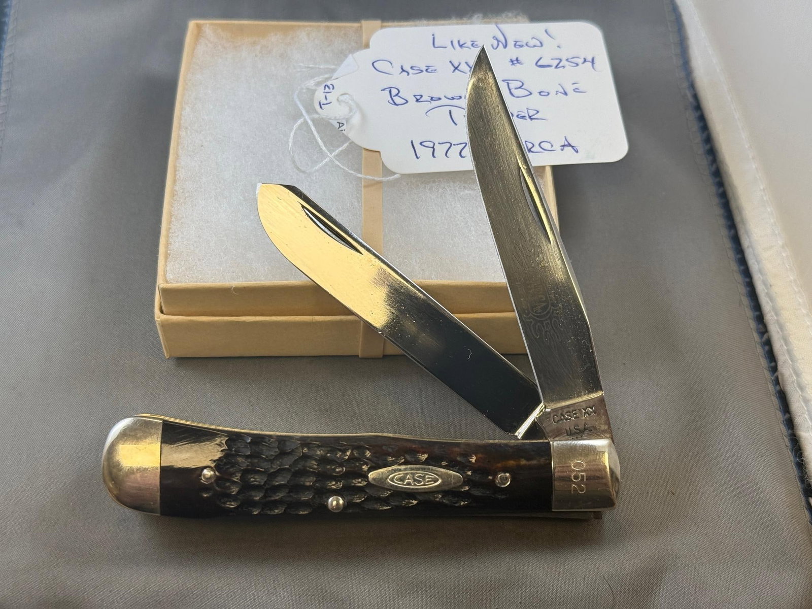CASE XX #6254 TRAPPER BROWN BONE 1977 WRCA - LIKE NEW: Load-out Pick up for all online purchases for Antiques & collectibles is Monday, Tuesday, Wednesday, February 17th, 18th, 19th At our warehouse location. We do offer shipping on all items shippabl
