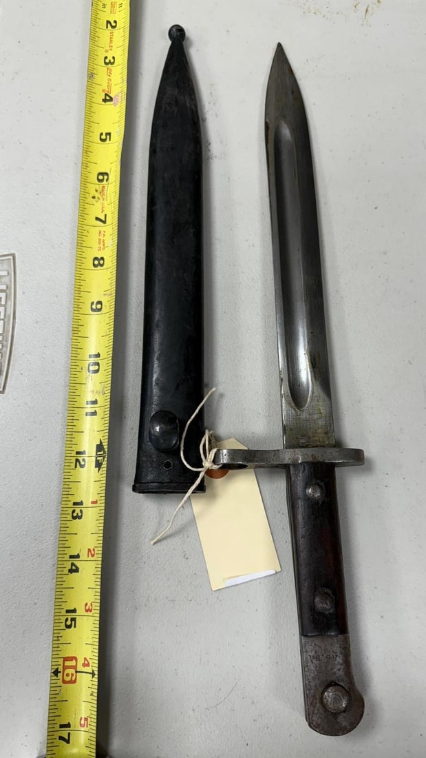 WW2 Unmarked Military Bayonet w/ scabbard: Load-out Pick up for all online purchases for Antiques & collectibles is Monday, Tuesday, Wednesday, February 17th, 18th, 19th At our warehouse location. We do offer shipping on all items shippabl