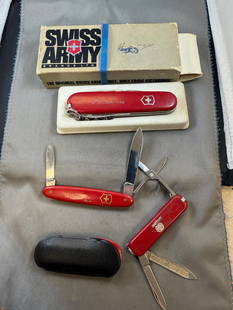3- Victorinox Swiss Army Pocket knives: Load-out Pick up for all online purchases for Antiques & collectibles is Monday, Tuesday, Wednesday, February 17th, 18th, 19th At our warehouse location. We do offer shipping on all items shippabl