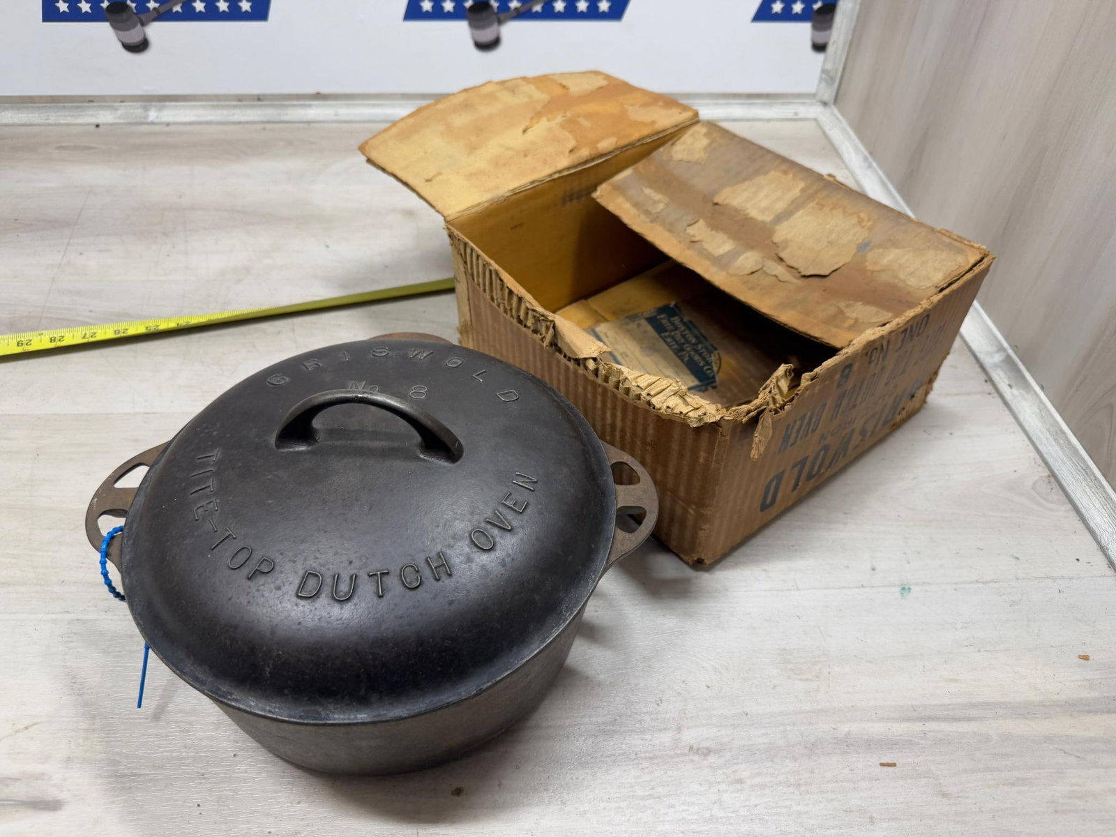 Griswold no. 8 Cast Iron Dutch Oven w/ original shipping box!: Load-out Pick up for all online purchases for Antiques & collectibles is Monday, Tuesday, Wednesday, February 17th, 18th, 19th At our warehouse location. We do offer shipping on all items shippabl