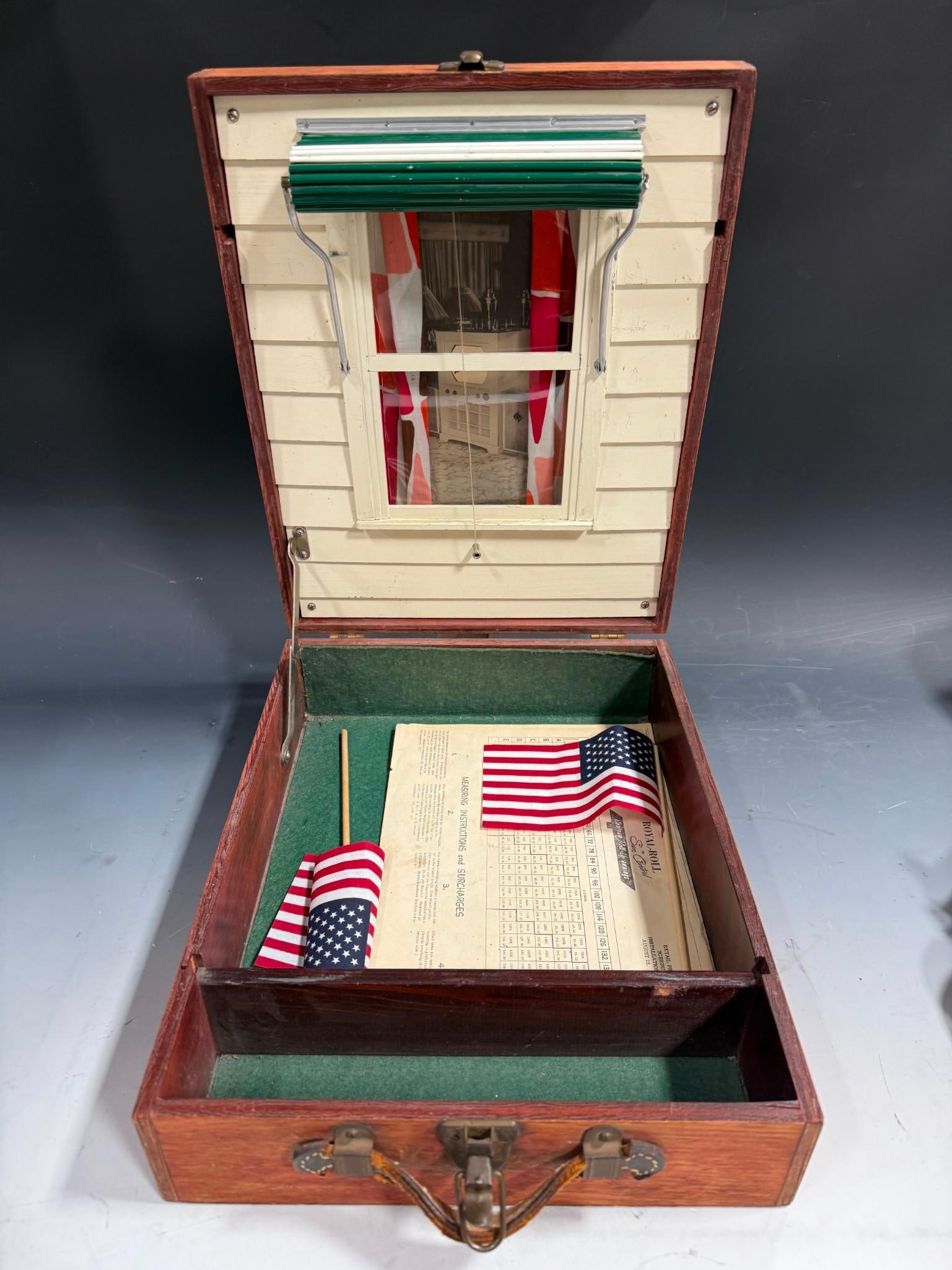 Salesman Sample Window Shade Suitcase kit, really neat piece (1 of 6)